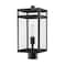 Z-Lite Nuri 1 Light Outdoor Post Mount Fixture, Black & Clear 596PHMR-BK - alternate 1